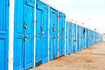 Image showing in africa morocco  old harbor wood   door and  