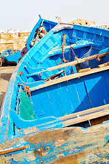 Image showing   boat and sea in  castle brown brick  sky