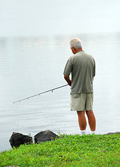 Image showing Man fishing