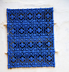 Image showing  window in morocco africa and old construction wal brick histori