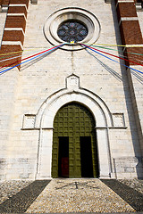 Image showing  italy  lombardy    in  the varano borghi    closed brick tower 