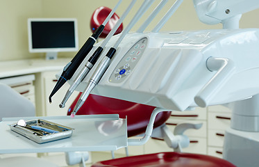 Image showing Closeup of a modern dentist tools