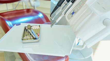 Image showing Closeup of a modern dentist tools