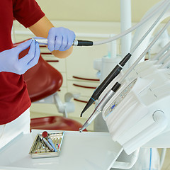 Image showing hands of dentist