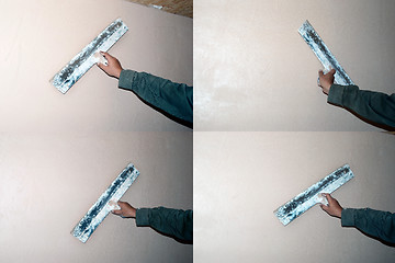 Image showing hands plasterer