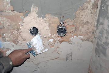 Image showing plasterer