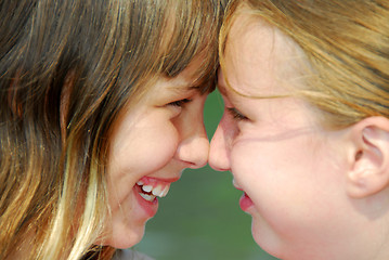 Image showing Two girl friends