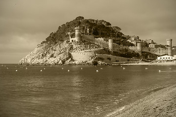 Image showing Tossa de Mar, ancient fortress Vila Vella
