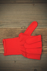 Image showing gloves with raised thumb up