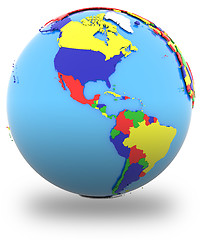 Image showing Western hemisphere on the globe