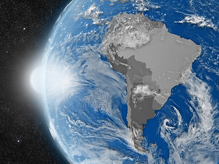 Image showing south american continent from space