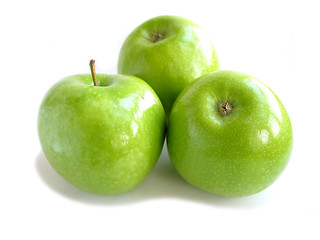 Image showing Green apple white