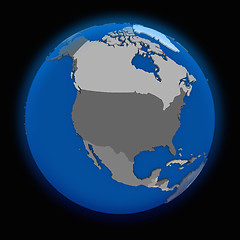 Image showing north America on political Earth