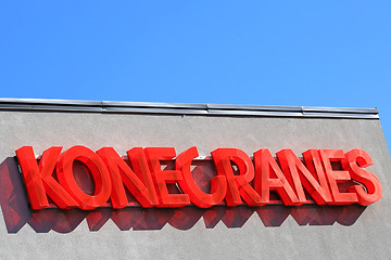 Image showing Konecranes Signage and Blue Sky