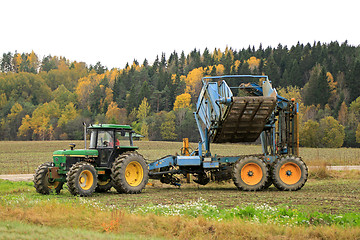 Image showing John Deere Sugar Beet Harvest in October