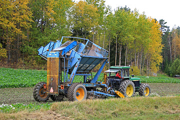 Image showing John Deere Sugar Beet Harvest in October