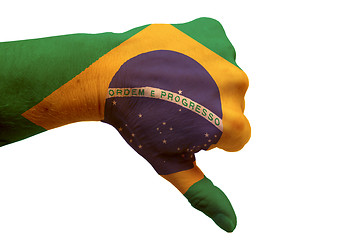 Image showing Thumb Down for Brazil