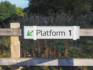 Image showing Platform sign