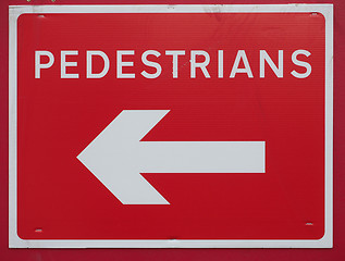 Image showing Pedestrians sign