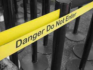 Image showing Danger do not enter sign