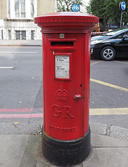 Image showing Red mail box in London