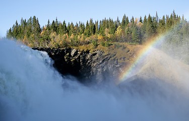 Image showing Foaming waterfall