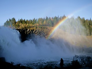 Image showing Foaming waterfall