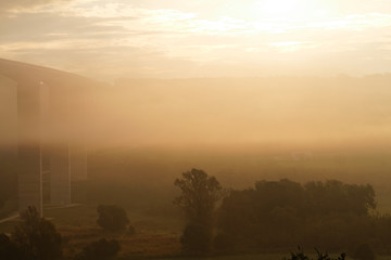 Image showing Viaduct at sunrise