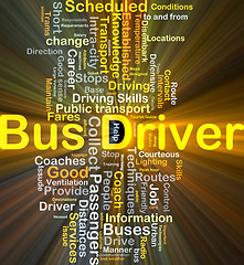 Image showing Bus driver background concept glowing