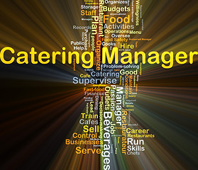 Image showing Catering manager background concept glowing