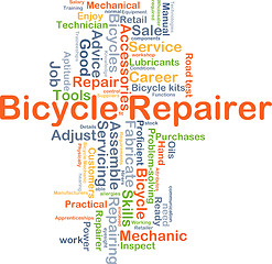 Image showing Bicycle repairer background concept