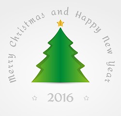 Image showing christmas card with tree