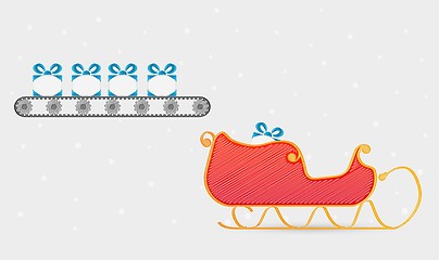 Image showing conveyor belt with presents