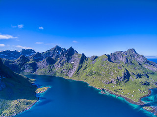 Image showing Lofoten from air