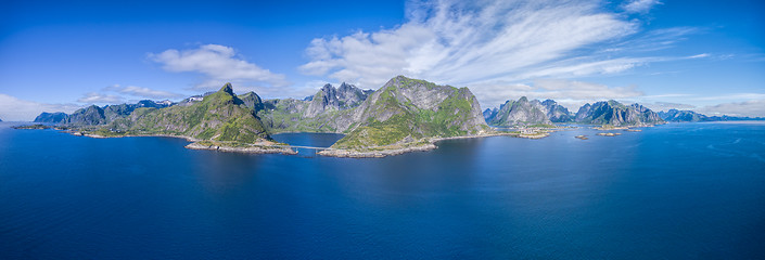 Image showing Panorama of Lofoten islands