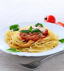 Image showing Plate of pasta