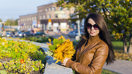 Image showing Sonia in downtown with flowers in 2014