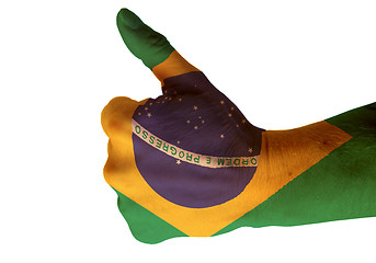 Image showing Thumb Up for Brazil