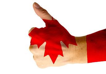 Image showing Thumbs Up for Canada