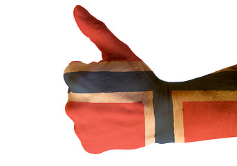 Image showing Thumbs Up for Norway