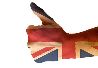 Image showing Thumbs Up for the UK