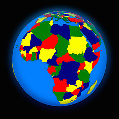 Image showing Africa on political Earth