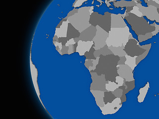 Image showing African continent on political Earth