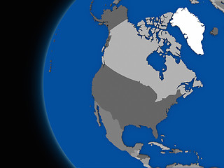 Image showing north american continent on political Earth