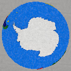 Image showing Drawing of Antarctica on Earth