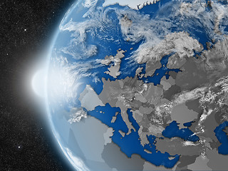 Image showing European continent from space