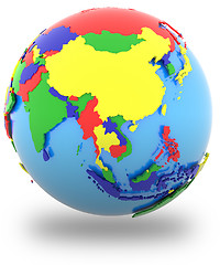 Image showing Asia on Earth