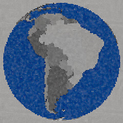 Image showing Drawing of south America on Earth