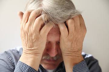 Image showing older man depressed