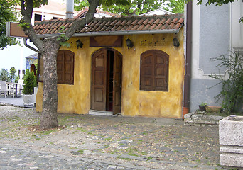 Image showing old historic building  bohemian quarter  Skadarlija Belgrade Ser